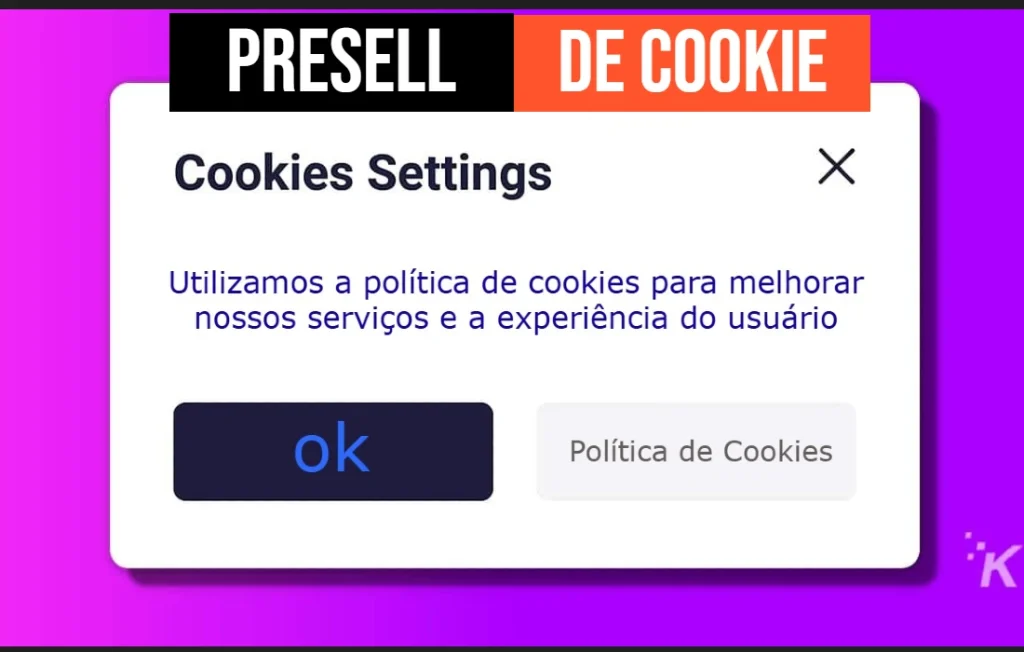 presell de cookie